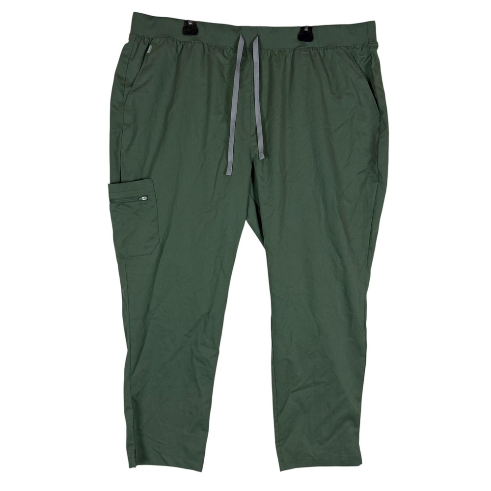 Hanes Pants Mens 3XL Green Comfort Fit Jogger Elastic Waist Zip Pocket Stretch